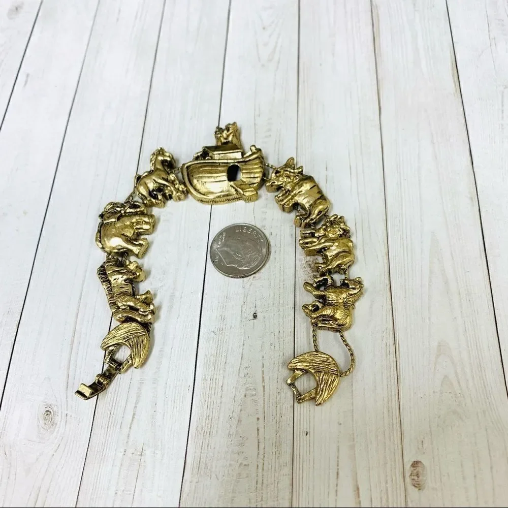 VTG Noah’s Ark Slider Charm Bracelet